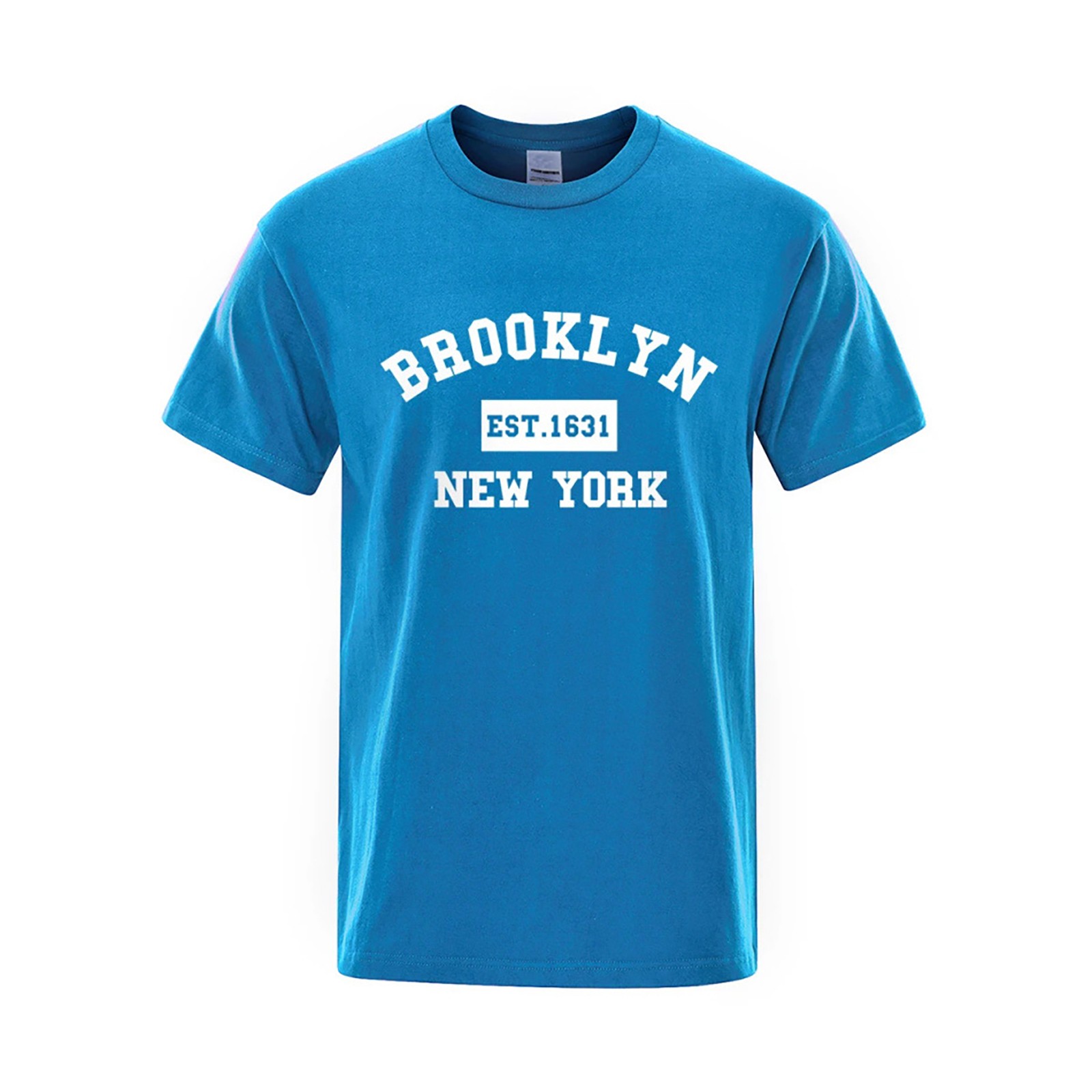 thumbnail image 4 of 2025 Camiseta de hombre con estampado de letras de Nueva York - Corte holgado, tejido transpirable, informal de verano - XS-XXXL, 4 of 4